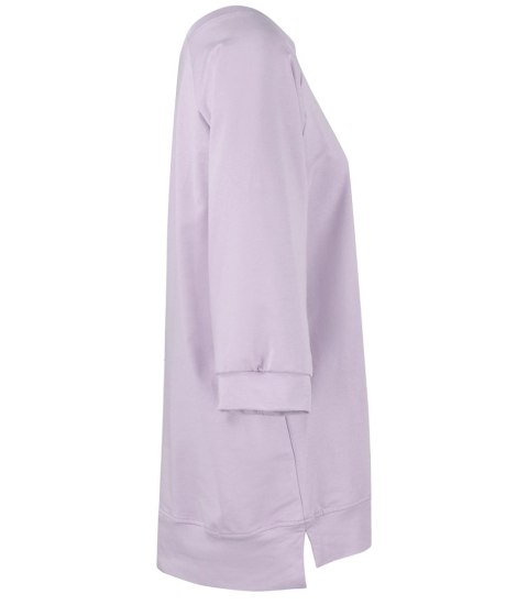 Dresowa sportowa bluza sukienka tunika bawełna ADRIANA (Fioletowy)
