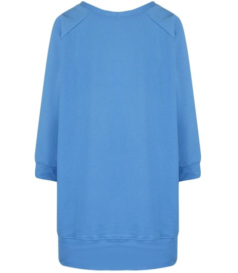 Dresowa sportowa bluza sukienka tunika bawełna ADRIANA (Niebieski) Dresowa sportowa bluza sukienka tunika bawełna ADRIANA (Niebieski)
