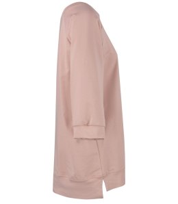 Dresowa sportowa bluza sukienka tunika bawełna ADRIANA (Różowy)
