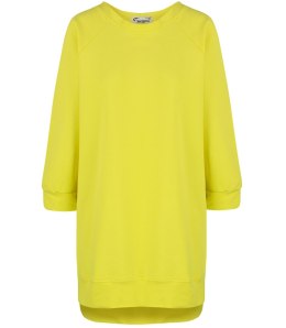 Dresowa sportowa bluza sukienka tunika bawełna ADRIANA (Żółty)