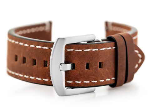Pasek skórzany do zegarka W72 - mahoń. brąz - 20mm Pasek skórzany do zegarka W72 - mahoń. brąz - 20mm