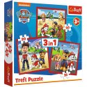 Puzzle 3W1 3+ Psi Patrol Wesołe pieski Paw Patrol Trefl 34867 Puzzle 3W1 3+ Psi Patrol Wesołe pieski Paw Patrol Trefl 34867