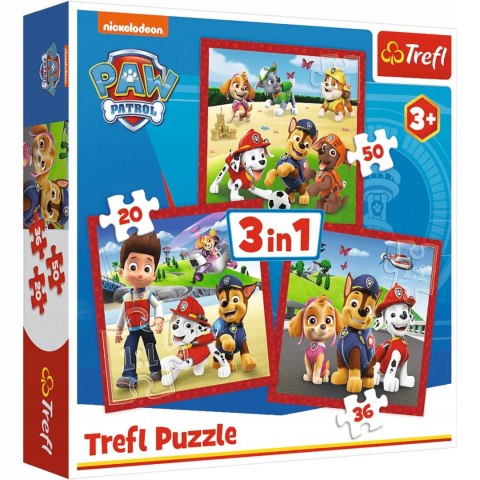 Puzzle 3W1 3+ Psi Patrol Wesołe pieski Paw Patrol Trefl 34867 Puzzle 3W1 3+ Psi Patrol Wesołe pieski Paw Patrol Trefl 34867