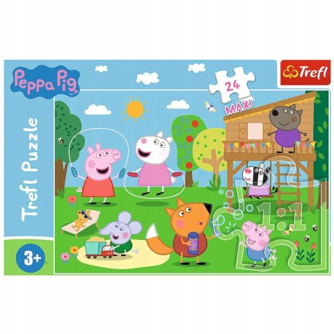 Puzzle Świnka Peppa 24 elementy 24 Maxi Zabawy na polanie Trefl 14342 Puzzle Świnka Peppa 24 elementy 24 Maxi Zabawy na polanie Trefl 14342