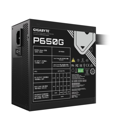 Zasilacz PC GIGABYTE 650W GP-P650G Zasilacz PC GIGABYTE 650W GP-P650G