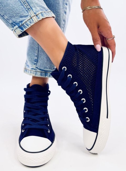 Ażurowe trampki za kostkę MOUSSE NAVY - 38 Ażurowe trampki za kostkę MOUSSE NAVY - 38