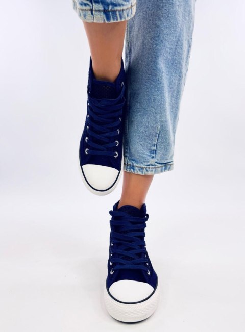 Ażurowe trampki za kostkę MOUSSE NAVY - 38 Ażurowe trampki za kostkę MOUSSE NAVY - 38