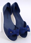 Baleriny meliski open toe AGATHE NAVY - 40