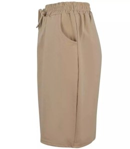 Dresowa spódnica gumka w pasie kieszenie (Beżowy)
