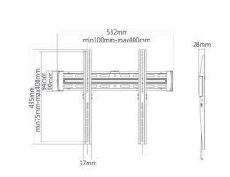 Uchwyt do TV MACLEAN BRACKETS MC-643 (nośność 30kg /32 - 55 cali)