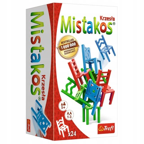 Gra planszowa rodzinna Mistakos Stołki 24 Krzesła Trefl 02075 Gra planszowa rodzinna Mistakos Stołki 24 Krzesła Trefl 02075