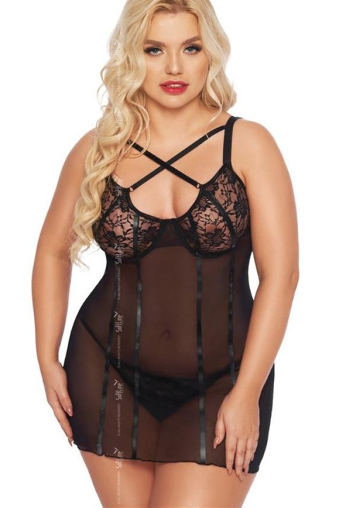 Komplet Model Cornelia Black - SoftLine Collection - XXL Komplet Model Cornelia Black - SoftLine Collection - XXL