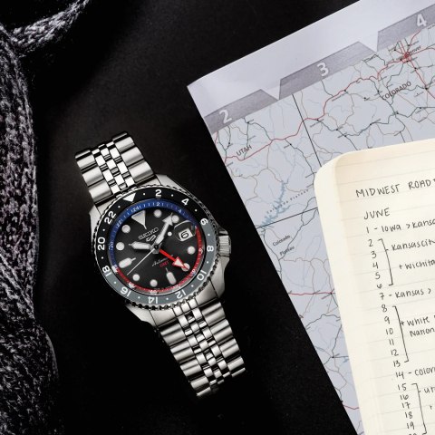 ZEGAREK MĘSKI SEIKO 5 SPORTS SSK019K1 GMT AUTOMAT + BOX ZEGAREK MĘSKI SEIKO 5 SPORTS SSK019K1 GMT AUTOMAT + BOX