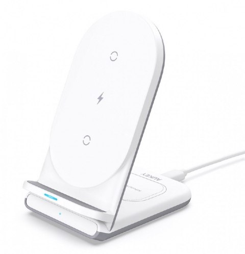 LC-A2 White ładowarka bezprzewodowa 2w1 Qi 10W USB-C LC-A2 White ładowarka bezprzewodowa 2w1 Qi 10W USB-C