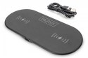 Ładowarka bezprzewodowa indukcyjna 15W Qi Duo-Power 1m USB-C Czarna Ładowarka bezprzewodowa indukcyjna 15W Qi Duo-Power 1m USB-C Czarna