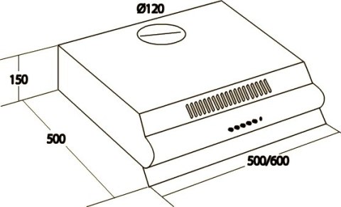 Okap szafkowy (wkład) AKPO WK-7 P 3060 Czarny Okap szafkowy (wkład) AKPO WK-7 P 3060 Czarny