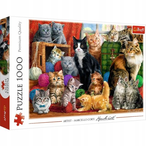 Puzzle Kocie Spotkanie Koty 1000 elementów Trefl 10555 Puzzle Kocie Spotkanie Koty 1000 elementów Trefl 10555
