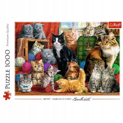 Puzzle Kocie Spotkanie Koty 1000 elementów Trefl 10555 Puzzle Kocie Spotkanie Koty 1000 elementów Trefl 10555