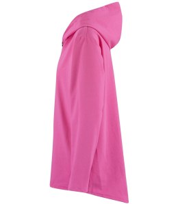 Cienka bluza damska jednokolorowy basic z kapturem ZEFIRA (Różowy)