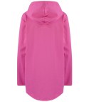 Cienka bluza damska jednokolorowy basic z kapturem ZEFIRA (Różowy)