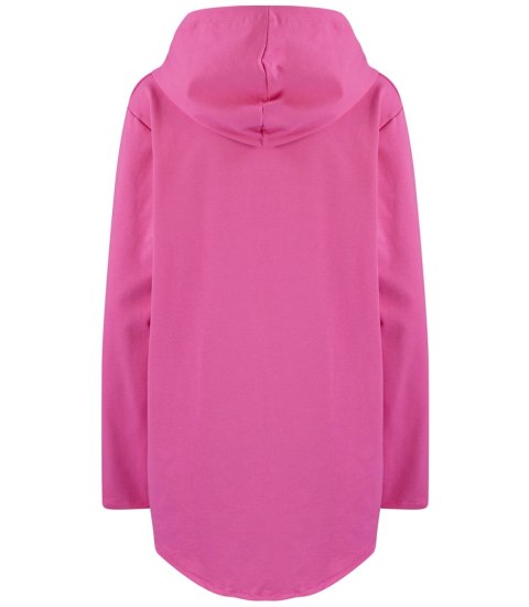 Cienka bluza damska jednokolorowy basic z kapturem ZEFIRA (Różowy) Cienka bluza damska jednokolorowy basic z kapturem ZEFIRA (Różowy)