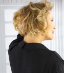 Elegancka koszula oversize z ozdobnym kołnierzykiem "VIVIANNE" (Czarny)