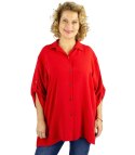 Elegancka koszula oversize z ozdobnym kołnierzykiem "VIVIANNE" (Czerwony) Elegancka koszula oversize z ozdobnym kołnierzykiem "VIVIANNE" (Czerwony)