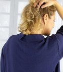 Elegancka koszula oversize z ozdobnym kołnierzykiem "VIVIANNE" (Niebieski)