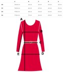 Elegancka koszula tunika oversize z wiązaniami na rękawach SOPHIE (Czerwony)