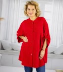 Elegancka koszula tunika oversize ze stójką ANNA (Czerwony) Elegancka koszula tunika oversize ze stójką ANNA (Czerwony)