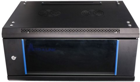 Szafka wisząca rack 4U 600x600 czarna szklane drzwi Szafka wisząca rack 4U 600x600 czarna szklane drzwi