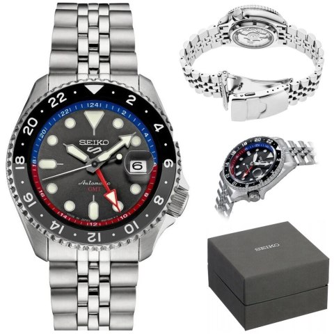 ZEGAREK MĘSKI SEIKO 5 SPORTS SSK019K1 GMT AUTOMAT + BOX ZEGAREK MĘSKI SEIKO 5 SPORTS SSK019K1 GMT AUTOMAT + BOX