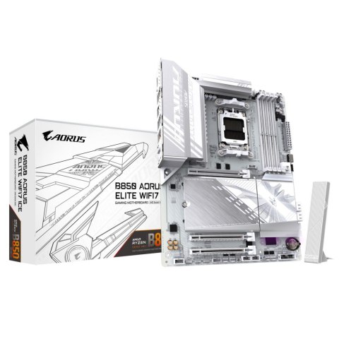 Płyta główna GIGABYTE B850 A ELITE WIFI7 ICE (Socket AM5 /ATX) Płyta główna GIGABYTE B850 A ELITE WIFI7 ICE (Socket AM5 /ATX)