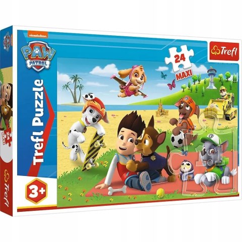 Puzzle TREFL Maxi 24 elementów Psi Patrol Zabawa na kocu 14346 Puzzle TREFL Maxi 24 elementów Psi Patrol Zabawa na kocu 14346