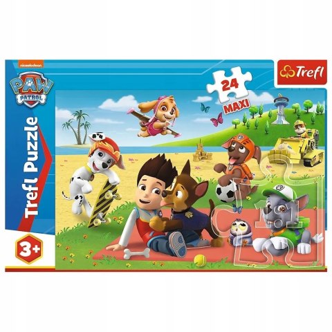 Puzzle TREFL Maxi 24 elementów Psi Patrol Zabawa na kocu 14346 Puzzle TREFL Maxi 24 elementów Psi Patrol Zabawa na kocu 14346