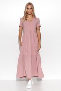 Sukienka Model M549 Dirty Pink - Makadamia - 40 Sukienka Model M549 Dirty Pink - Makadamia - 40