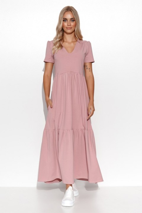 Sukienka Model M549 Dirty Pink - Makadamia - 40 Sukienka Model M549 Dirty Pink - Makadamia - 40