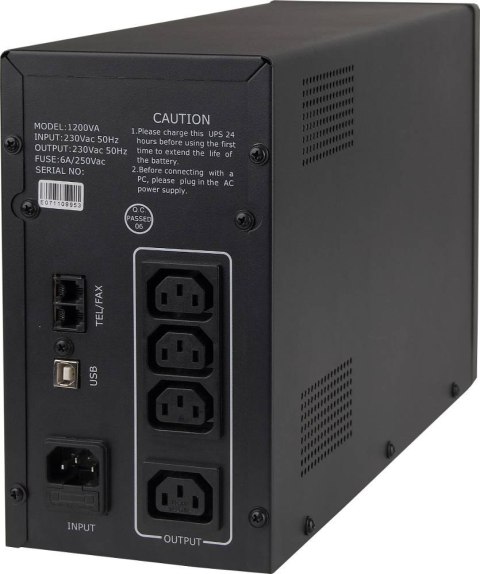 Zasilacz awaryjny GEMBIRD UPS-PC-1202AP 1200VA Zasilacz awaryjny GEMBIRD UPS-PC-1202AP 1200VA