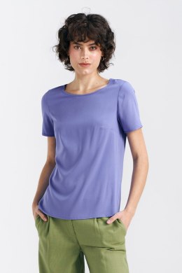 Bluzka basic z krótkim rękawem B160 Violet - Nife - 36