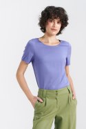 Bluzka basic z krótkim rękawem B160 Violet - Nife - 36 Bluzka basic z krótkim rękawem B160 Violet - Nife - 36