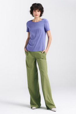 Bluzka basic z krótkim rękawem B160 Violet - Nife - 38