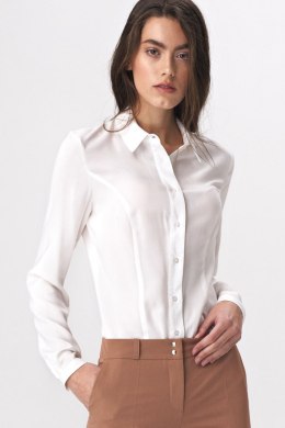 Bluzka koszulowa body B110 Ecru - Nife - 42