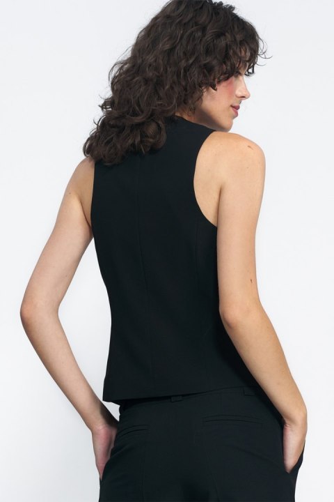 Czarna garniturowa kamizelka KA03 Black - Nife - 42 Czarna garniturowa kamizelka KA03 Black - Nife - 42