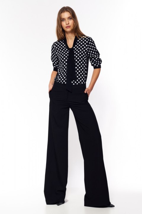 Czarne spodnie palazzo SD65 Black - Nife - 40 Czarne spodnie palazzo SD65 Black - Nife - 40