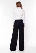 Czarne spodnie palazzo SD65 Black - Nife - 40