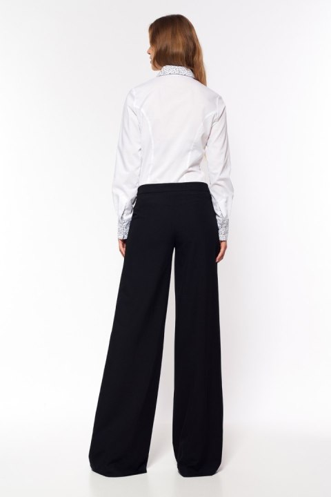 Czarne spodnie palazzo SD65 Black - Nife - 40 Czarne spodnie palazzo SD65 Black - Nife - 40