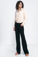 Czarne spodnie typu bootcut SD80 Black - Nife - 36 Czarne spodnie typu bootcut SD80 Black - Nife - 36