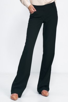 Czarne spodnie typu bootcut SD80 Black - Nife - 40