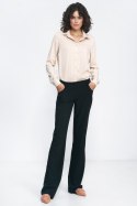 Czarne spodnie typu bootcut SD80 Black - Nife - 40 Czarne spodnie typu bootcut SD80 Black - Nife - 40