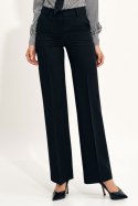 Czarne spodnie typu wide leg SD68 Black - Nife - 40 Czarne spodnie typu wide leg SD68 Black - Nife - 40